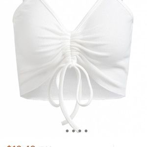 zaful clench tank top white